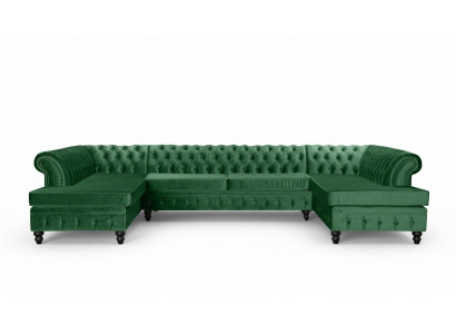 Chesterfield woonkamer bank woonlandschap xxl sofa banken stoffering hoek fluweel