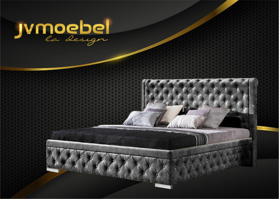Bed 2x Nightstand 3-piece Bedroom Set Luxury Design Furniture Modern Beds New