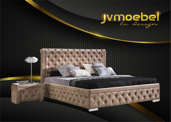 Bedframe Stof Meubels Luxe Bedden Bed Textiel Slaapkamer Ontwerp Textiel Nieuw