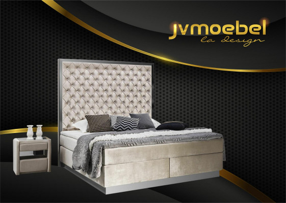 Boxspringbed Bed 2x Nightstand 3-piece Bedroom Set Furniture Luxury Beds New