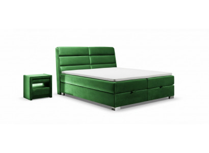 Bed 2x Nightstand 3 pcs. Bedroom Luxury Set Design Furniture Modern Beds New