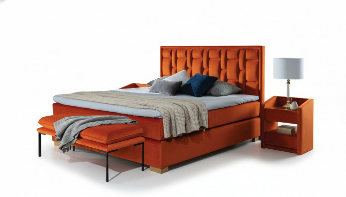 Ontwerp bed slaapkamerset 4-delige set. Nachtkastje 2x zitbank Bedden modern.