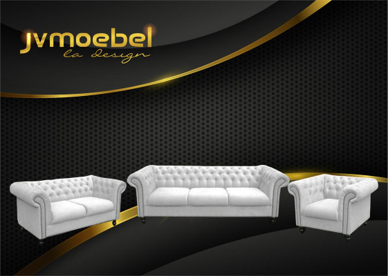 Sofaset Chesterfield Design Woonkamer Meubels Bankstel 3-2-1 Zitsbanken Bankstellen