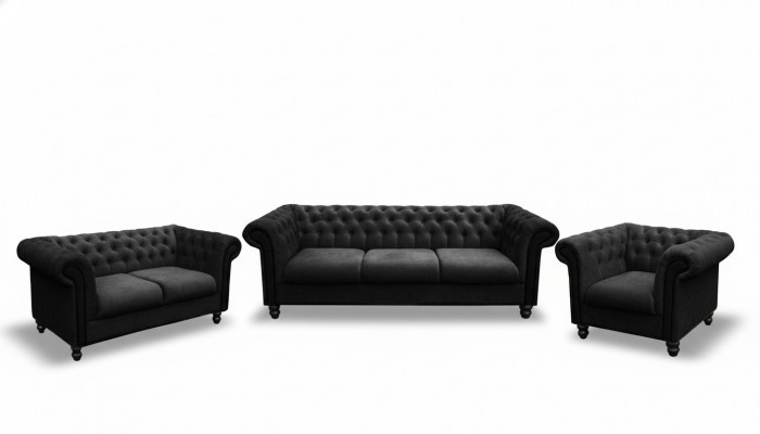 Sofaset Chesterfield Design Woonkamer Meubels Bankstel 3-2-1 Zitsbanken Bankstellen