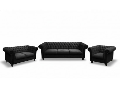Sofaset Chesterfield Design Woonkamer Meubels Bankstel 3-2-1 Zitsbanken Bankstellen