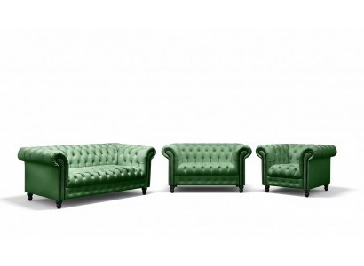 Modern design set 3-zits Chesterfield bankstel woonkamerset