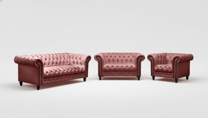 Woonkamer Chesterfield Designbankstel Meubilair Bank 3-2-1 Zitsbank Sofas