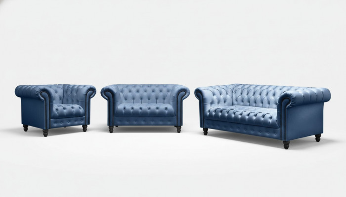 Dries-zits Chesterfield bank Bank Bekleding Luxe Meubels Stoffen Bankstellen