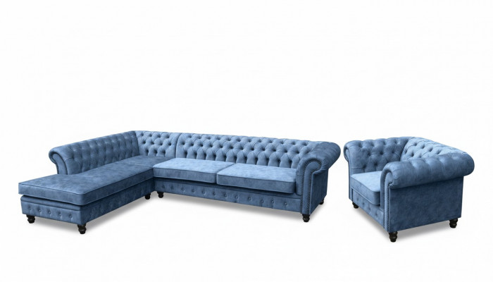 Hoekbank Bank Bank Bankstel Chesterfield Design Luxe Meubelset