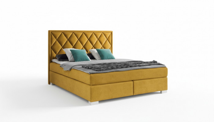 Bedtextiel Slaapkamerdesignmeubelen Modern Luxe Bedden 180x200 gele fluweel nieuw