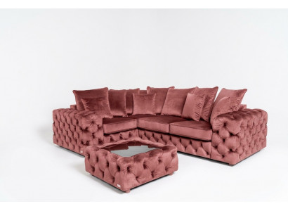 Hoekbank Bank Bankstel Hoekbank L-vorm salontafel textiel woonlandschap