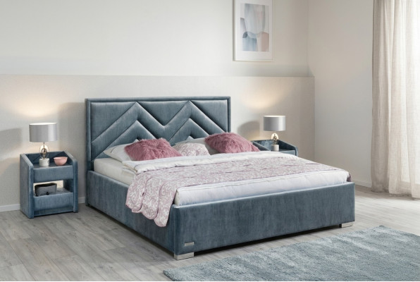 Volledige slaapkamer set Bed 2x Nachtkastje 3-delige sets Designer Luxe Bedden