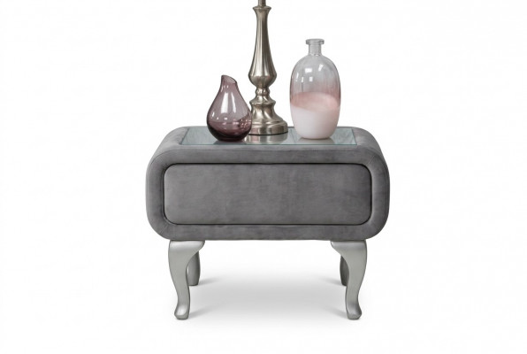 Nachtkastje Gestoffeerd Hout Nachtkastjes Tafel Consoles Nacht Modern Stijl Console