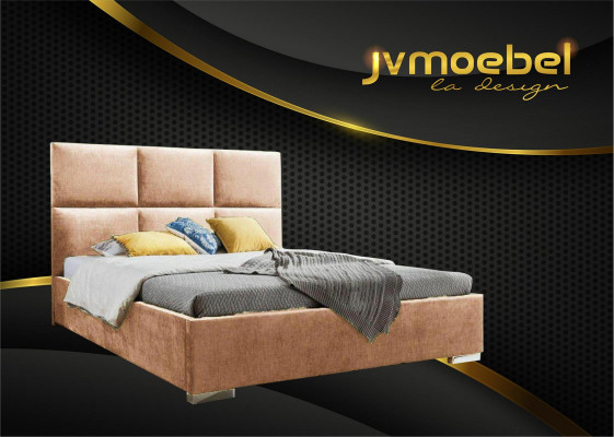 Moderne slaapkamer bedden textiel bed stof Chesterfield 180x200 tweepersoonsbed