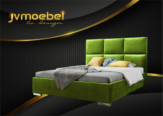 Moderne slaapkamer bedden textiel bed stof Chesterfield 180x200 tweepersoonsbed