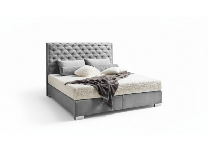 Chesterfield boxspring bed textiel slaapkamer meubilair moderne bedden stof nieuw