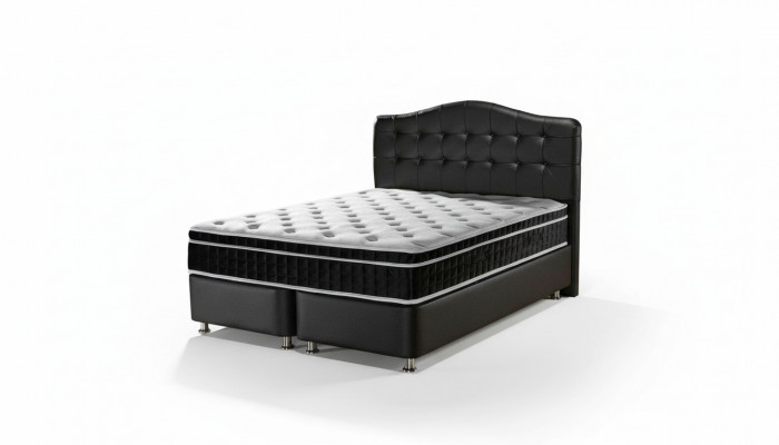 Bed Leer Slaapkamer Meubels Luxe Moderne Bedden Chesterfield Boxspring Nieuw