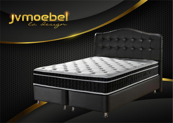 Bed Leder 2x Nachtkastje 3-delig Slaapkamer Set Meubels Modern Luxe Bedden Nieuw