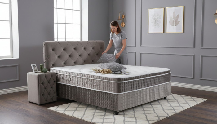 Meubels Luxe Modern Bedden Beklede Chesterfield Bedden Slaapkamer