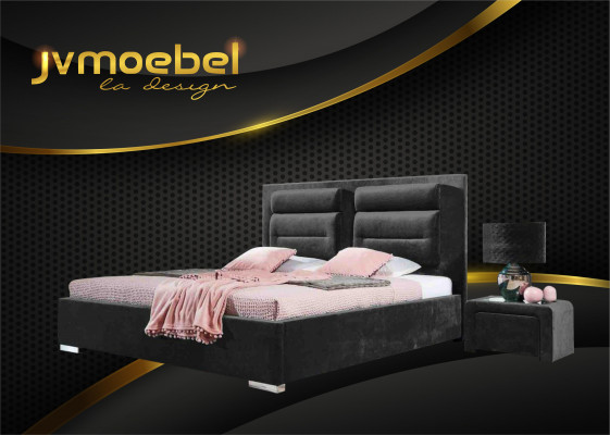 Luxe boxspringbed dubbel design stof hotel groene bedden slaapkamer meubels