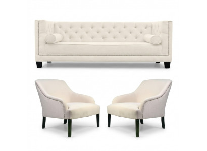 Wit Chesterfield fauteuil xxl Big Textiel Stof Bankstellen Creatief Meubilair Nieuwe Banken