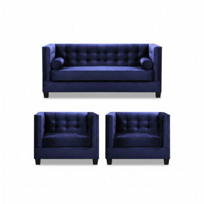 Slaapbank Fauteuil Creatieve meubels Textiel Stof Blauw Groep Woonkamer Modern Sofa
