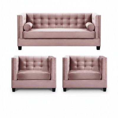 Bankstel Bank Fluweel Gestoffeerde banken Complete set Salonmeubels
