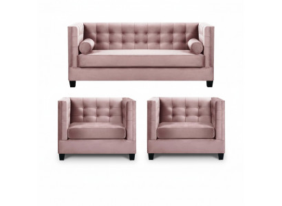 Bankstel Bank Fluweel Gestoffeerde banken Complete set Salonmeubels