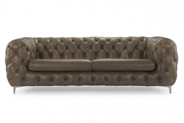 Chesterfield bank Bruin xxl Groot Leer Woonkamer Meubels 4-zits Violet Geel Groen