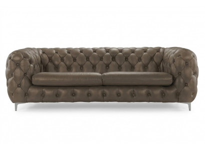 Chesterfield bank Bruin xxl Groot Leer Woonkamer Meubels 4-zits Violet Geel Groen