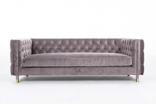 Chesterfield Bank Taupe Meubels 4-zits Nieuw xxl Groot Textiel Stof Bankstellen Bekleding