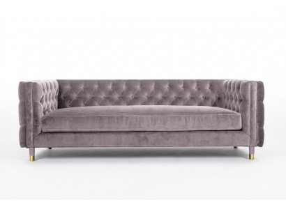 Chesterfield Bank Taupe Meubels 4-zits Nieuw xxl Groot Textiel Stof Bankstellen Bekleding