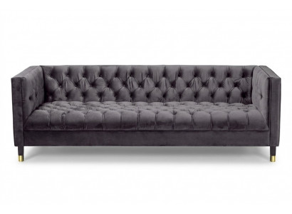 Antraciet Chesterfield Bank Creatief meubilair 4-zits banken Textiel Sofa's