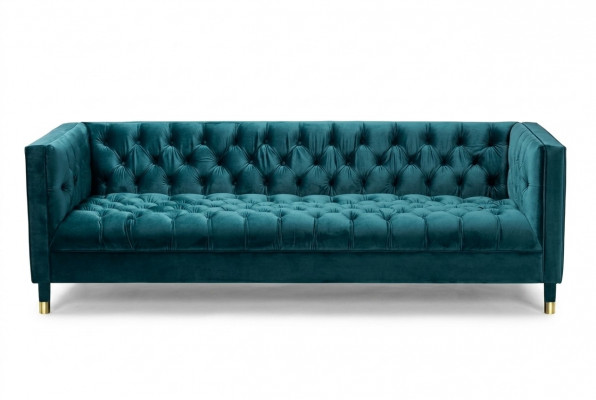 Chesterfield bank Blauwe banken Textielstof Bank Meubels 4-zits