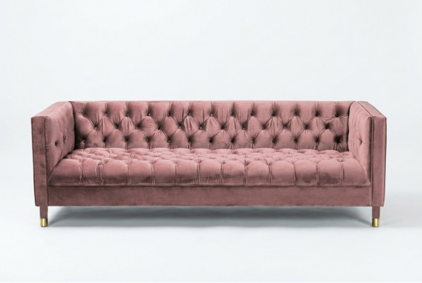 Chesterfield Bank Roze meubels 4-zits banken Textiel Stof Banken xxl groot 230cm