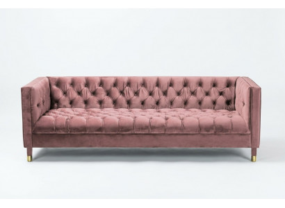 Chesterfield Bank Roze meubels 4-zits banken Textiel Stof Banken xxl groot 230cm