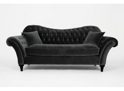 Bankstel bekleding Bank Banken Chesterfield Zwart Driepersoons Stof Woonkamer Nieuw
