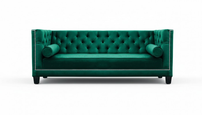 Luxe Groen Chesterfield Fluweel Driezits Bankstel Meubels Hotel Woonkamer Praktijk