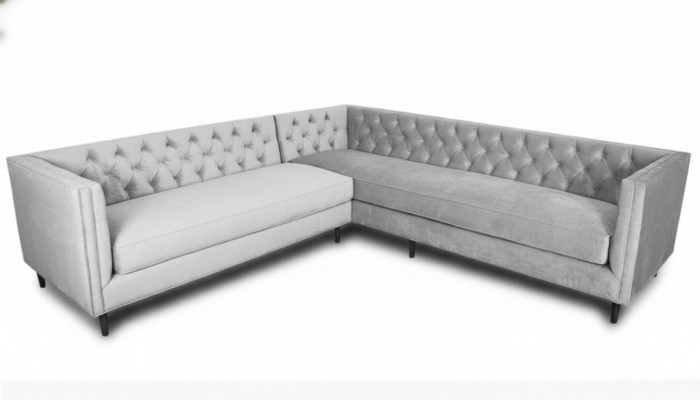 Hoekbank Grijs Groot Textiel Stof Chesterfield Sofa's Creatieve Meubels Nieuw Woonkamer