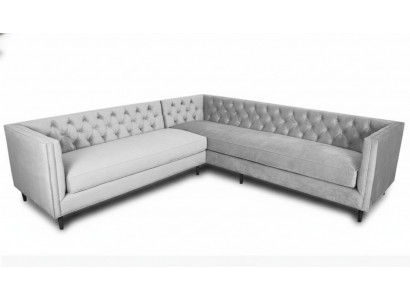 Hoekbank Grijs Groot Textiel Stof Chesterfield Sofa's Creatieve Meubels Nieuw Woonkamer