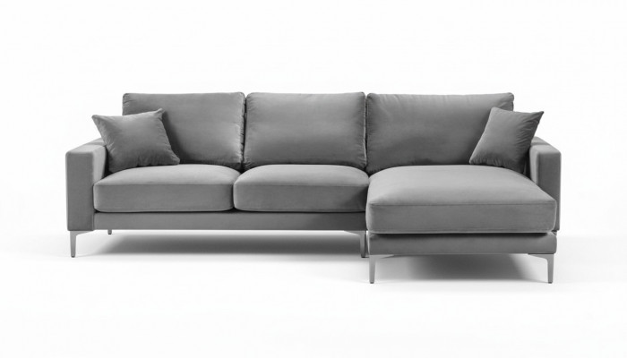 Woonkamer hoekbank Grijs xxl Groot Creatief meubelstuk Textiel stof Chesterfield bankstellen