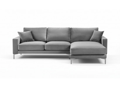 Woonkamer hoekbank Grijs xxl Groot Creatief meubelstuk Textiel stof Chesterfield bankstellen