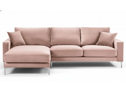 Textielstof Chesterfield banken Creatieve meubels Woonkamer hoekbank Roze XXL Big
