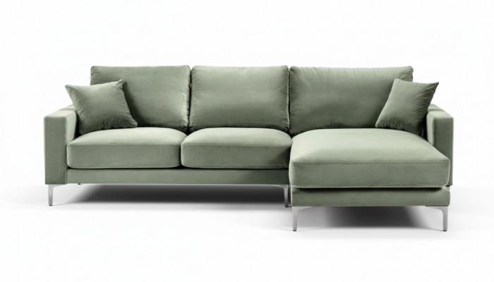 Saliegroen Groen Hoekbank Stof Woonkamer Ontwerp Bankstellen Bekleding Bank Banken Nieuw