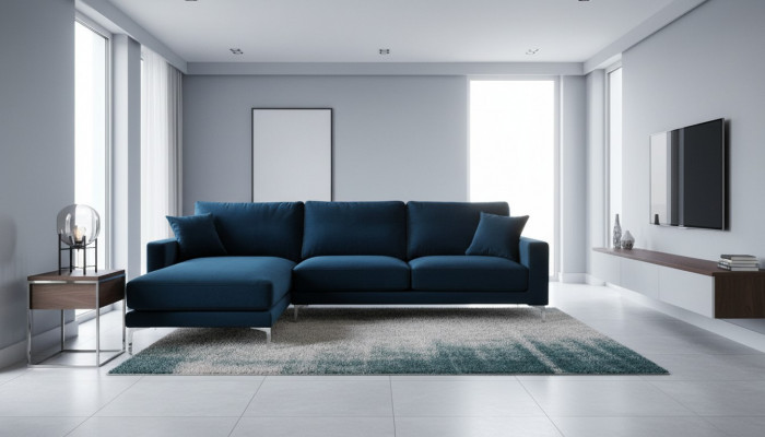 Bankstellen Nieuw Creatieve Turkoois Hoekbank Stof Woonkamer Ontwerp Banken Bekleding Sofa
