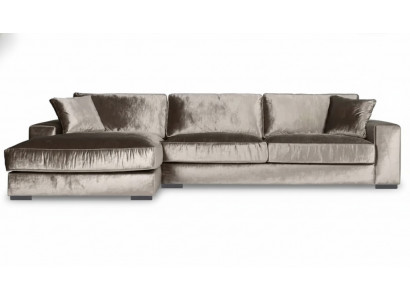 Bruine hoekbank van stof Woonkamer Design Bankstellen Bekleding Bank Banken Italiaans