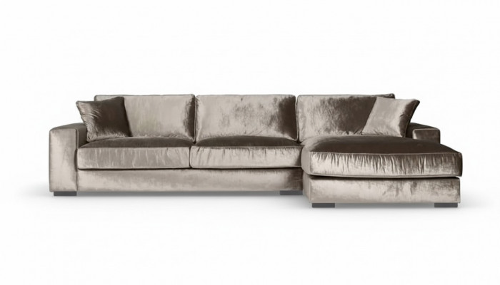 Bruine hoekbank van stof voor de woonkamer Sofas Italiaans design Banken Bekleed Sofa