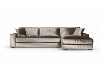 Bruine hoekbank van stof voor de woonkamer Sofas Italiaans design Banken Bekleed Sofa