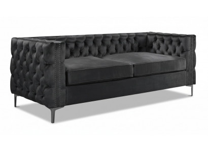 zwarte Chesterfield bank luxe fluwelen stoffen banken bankstel banken gestoffeerd nieuw