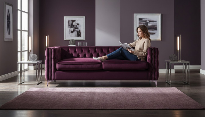 bordaux chesterfield bank luxe fluwelen bankstel bankstel set knopen bekleding nieuw